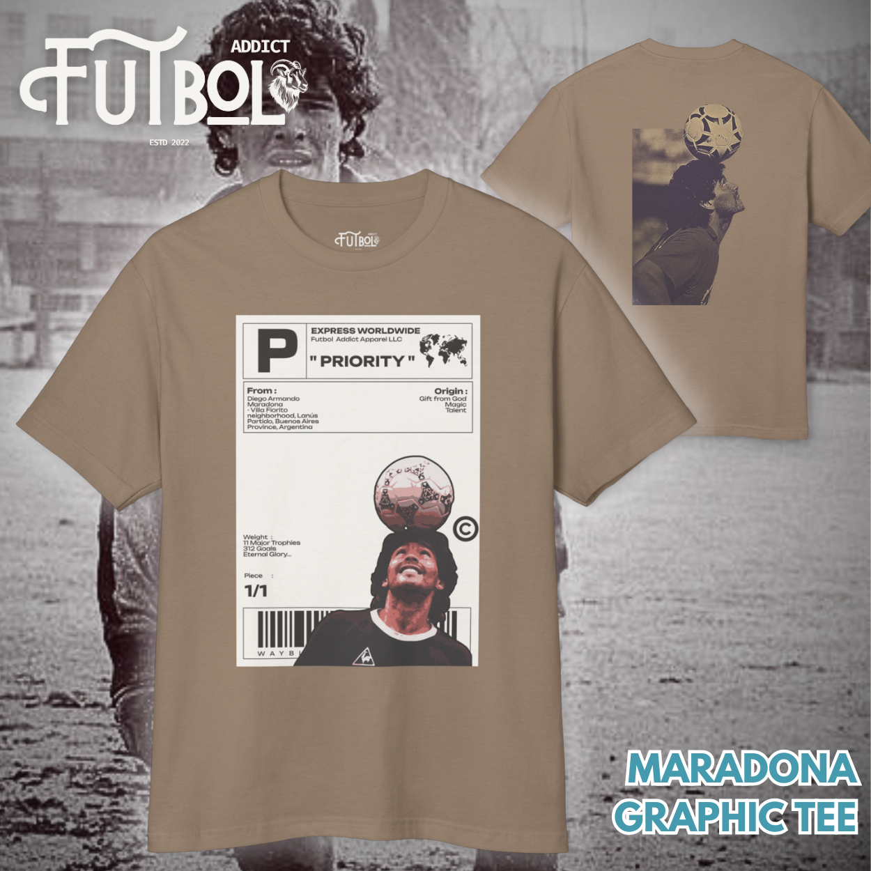 Diego Maradona Vintage Graphic Tee - Iconic Soccer Fan Shirt for Collectors