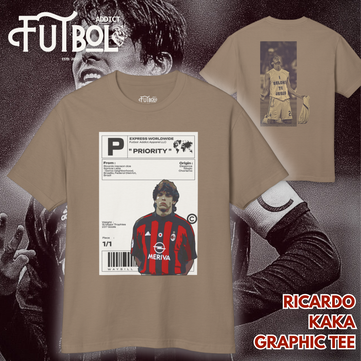Kaká Vintage Graphic Tee - Iconic Soccer Fan Shirt for Collectors